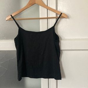 Banana Republic Cropped Black Tank Top, size small spandex
